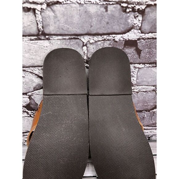 Klimatsakis Brown Leather Casual Flip Flops Greek Thong Sandals Women Sz 41EU - Picture 13 of 16